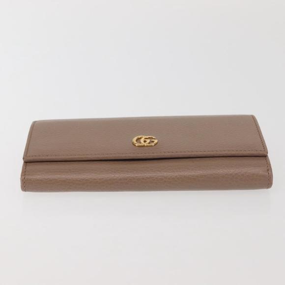 GUCCI GG Marmont Long Wallet Leather Light Brown 456116 Auth 142697 - Picture 6 of 16